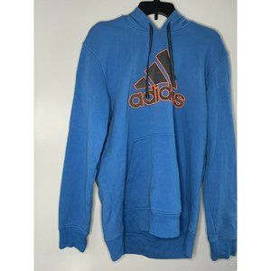 Adidas Men's Large Pullover Hoodie - Blue / Orange / Black